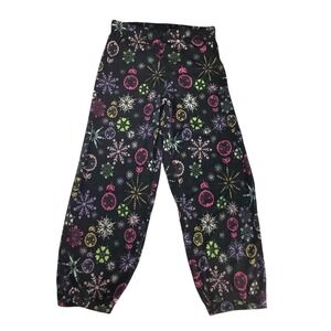 Joe Boxer Girls‎ Pajama Pants Snowflake Ornament Floral Print Fleece Size 7/8